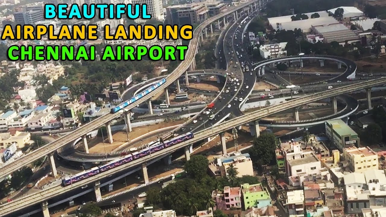 Beautiful Airplane Landing at Chennai International Airport Recorded on Camera