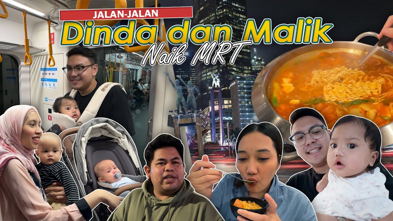 A DAY IN MY LIFE - DINDA DAN MALIK NAIK MRT MELIHAT CITY LIGHT JAKARTA!!