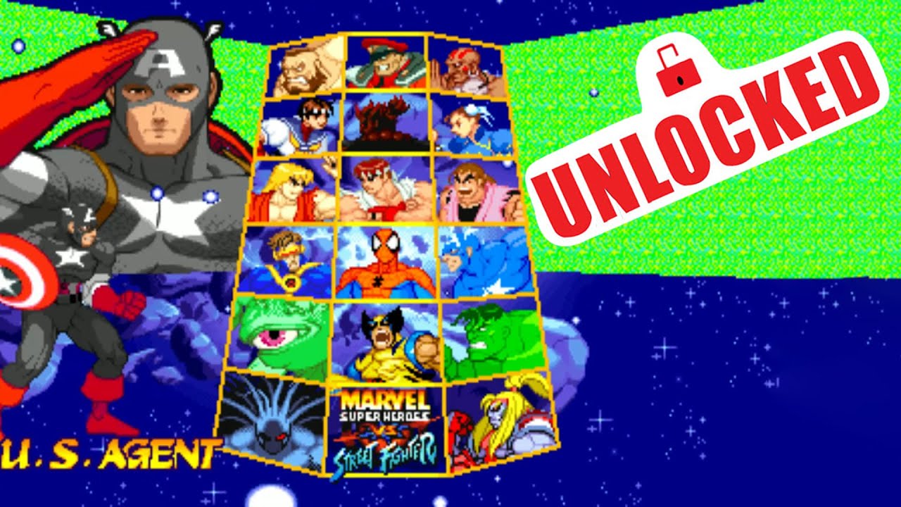 Marvel vs Street Fighter Unlock all Secret Characters [HD]