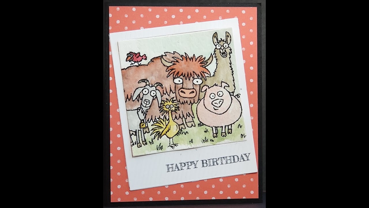 Stampin' Up! From The Herd Watercolor Technique