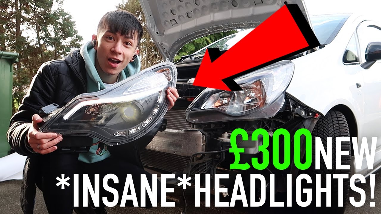 INSTALLING NEW DRL HEADLIGHTS TO MY CORSA!