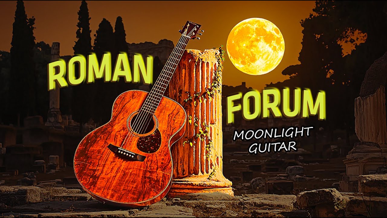 Roman Forum Moonlight Guitar | 2 Hours Eternal City Shadows