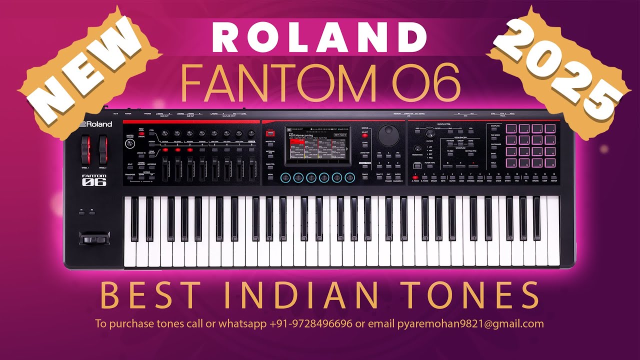 Roland Fantom o6 Indian Tones | Fantom 06 2025 | Mohan Music Mania Indian Tones