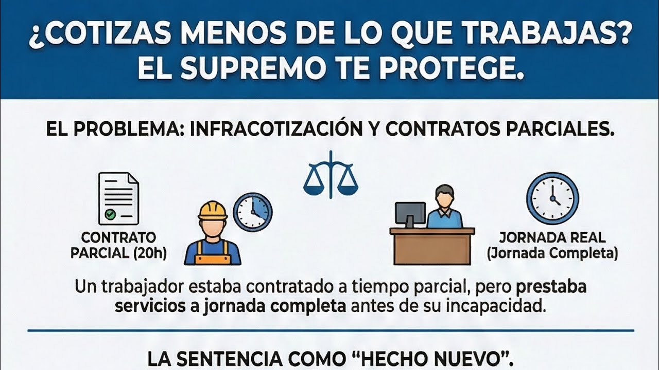 🚨 ¿TRABAJAS A JORNADA COMPLETA PERO TU CONTRATO ES A TIEMPO PARCIAL? ¡CUIDADO SI COGES LA BAJA! 🚨