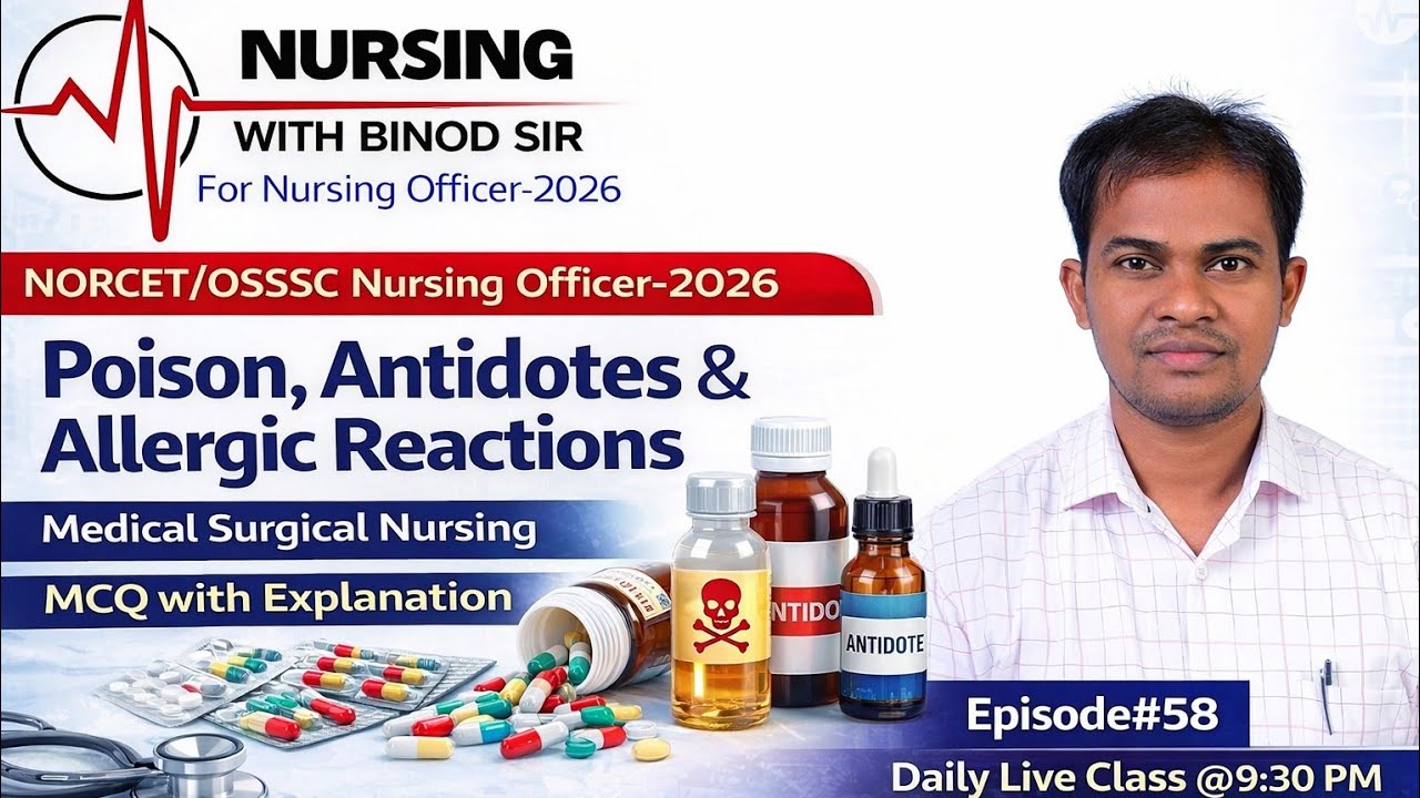 Antidotes for Poisoning & Allergic Reaction | Nursing Exams