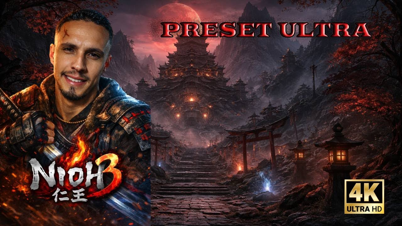 TESTANDO NIOH 3 com GRÁFICOS MÁXIMOS usando RX 9060XT + RYZEN 7 7500X ! (4k)