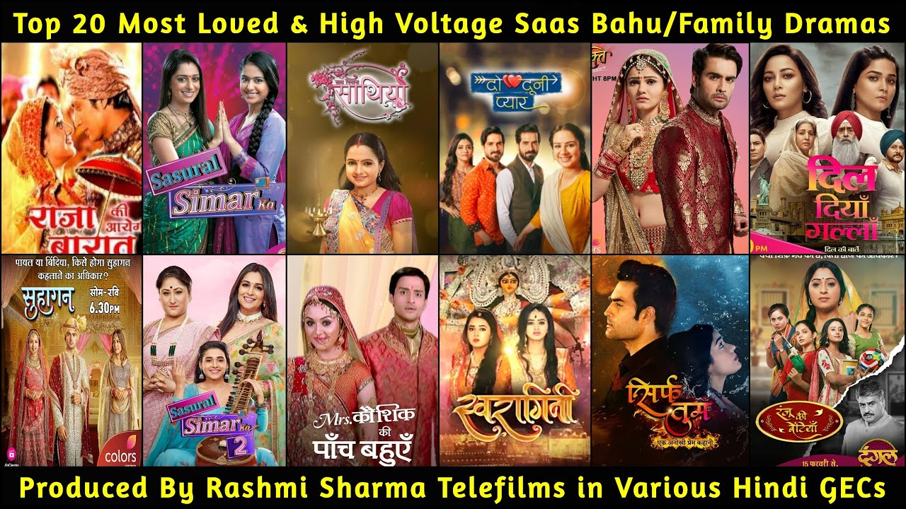 Top 20 Most Popular & High Voltage Saas Bahu/Family Dramas Produced By Rashmi Sharma Telefilms