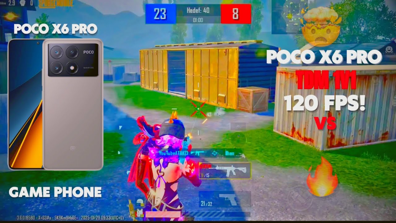 POCO X6 PRO TEST PUBG 1V1 TDM 120 FPS 🥵🔥