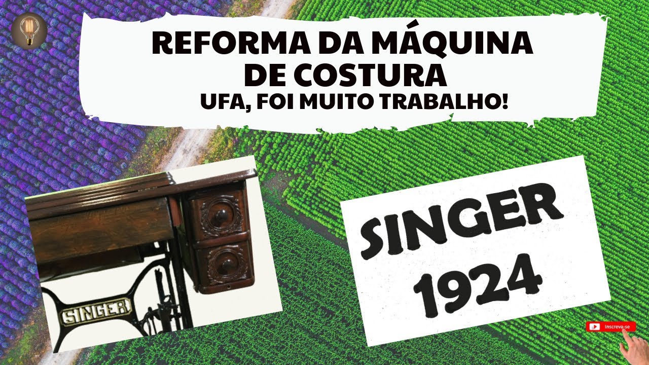 REFORMA DE UMA MÁQUINA DE COSTURA SINGER MUITO ANTIGA!