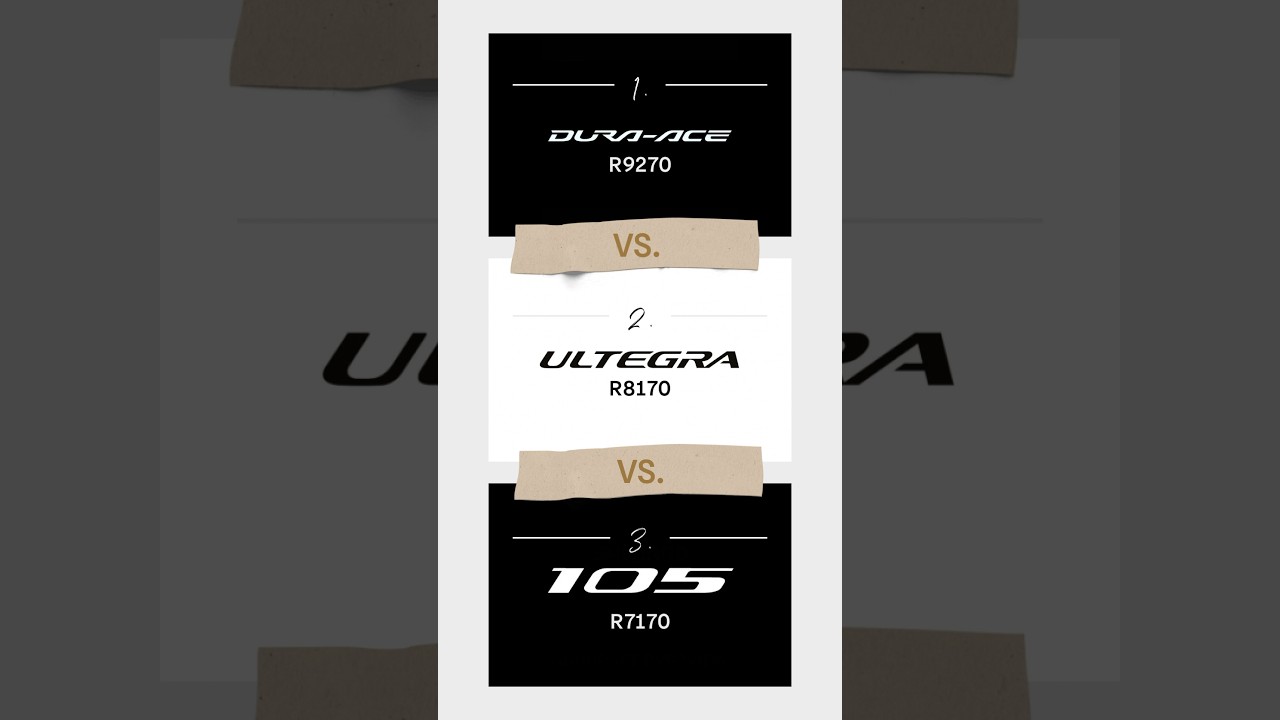 The differents between Shimano 105 R7170, Ultegra R8170 & Dura-Ace R9270 2x 12 speed 🔥 #cycling