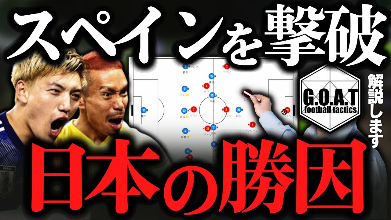 【徹底解説】日本vsスペイン：運だけでは語れない日本の勝因｜カタールW杯【GOAT切り抜き】