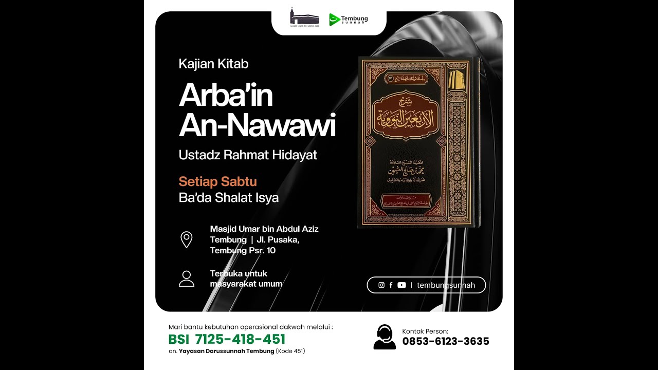 [08 -01-2026]  SYARAH ARBA'IN NAWAWI - USTADZ RAHMAT HIDAYAT حفظه الله