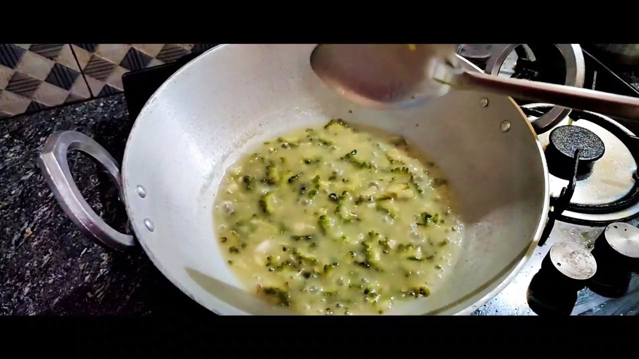 BITTER GOURD WITH RICE FLOUR || Assamese || তিতা কেৰেলাৰ খাৰ|| Bitter gourd recipe || homemade
