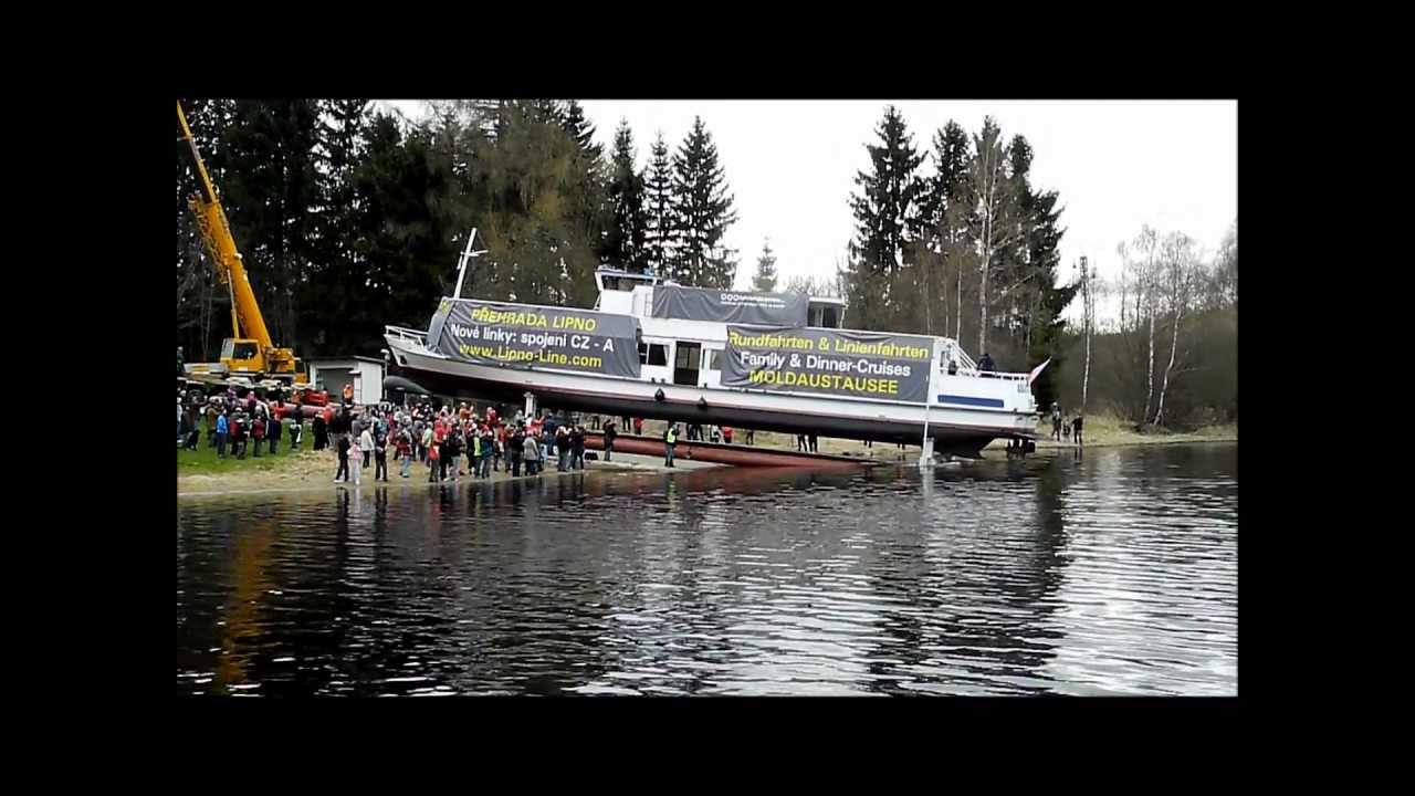 Stapellauf der Adalbert Stifter in den Moldaustausee  2012