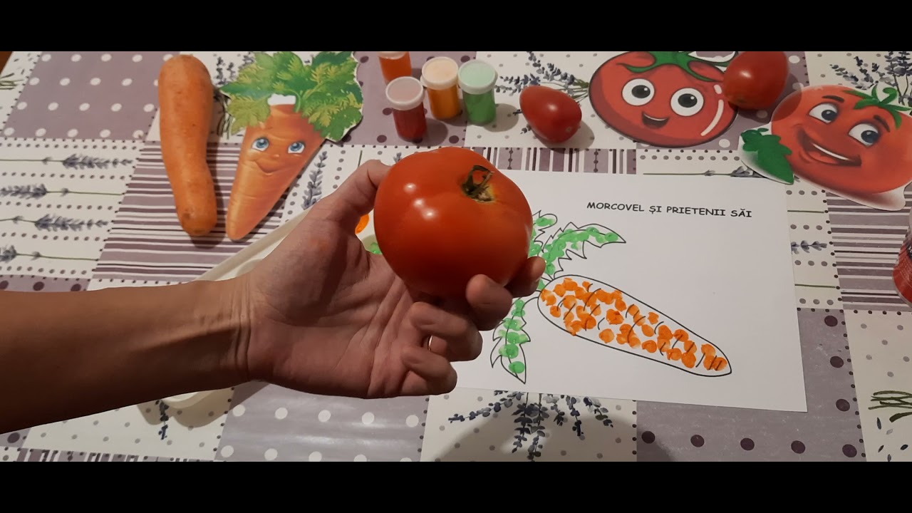 Morcovel și prietenii săi - Educație artistico-plastică (Grupa mică: dactilopictură, ștampilare)