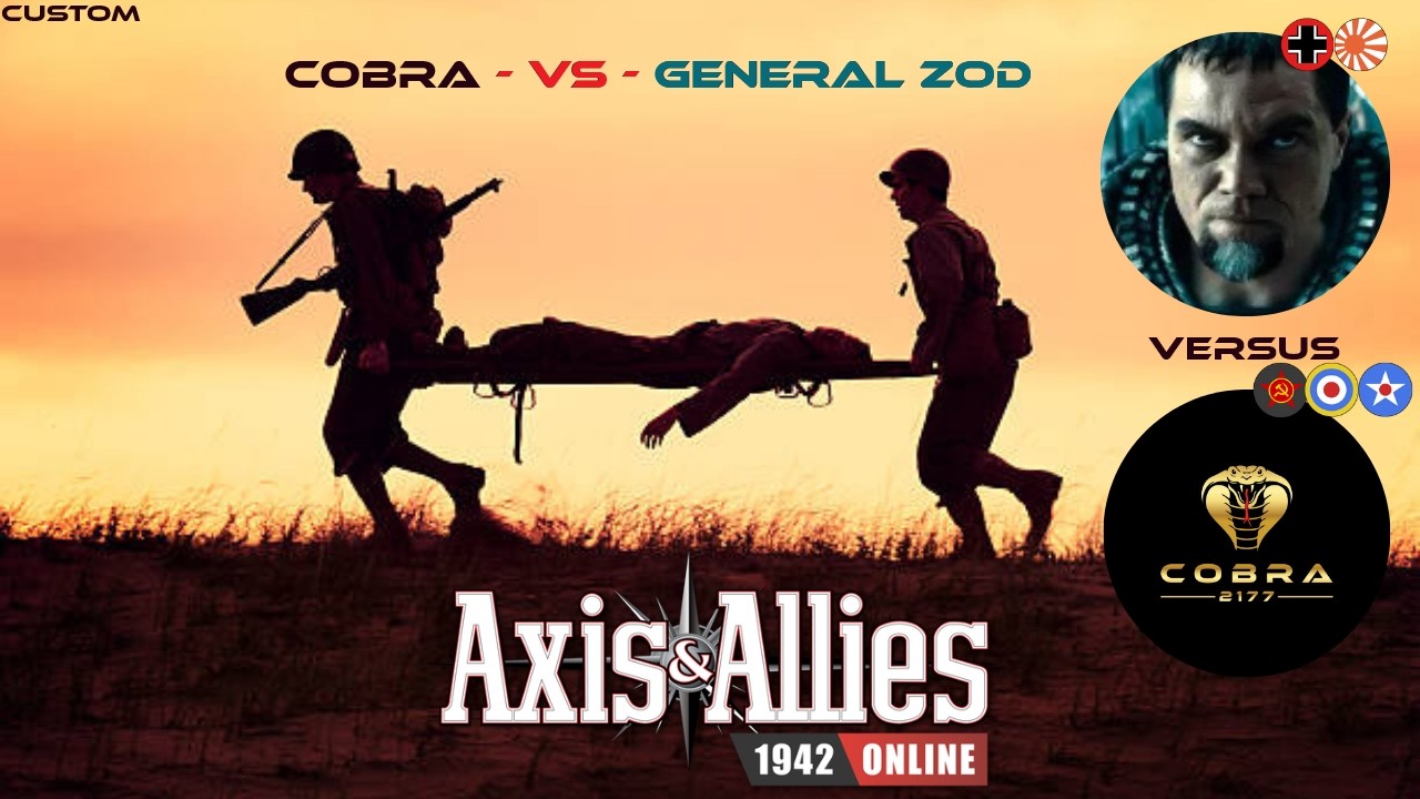Axis and Allies 1942 Online: Cobra versus GENERAL ZOD 2 #gameplay #axisandallies