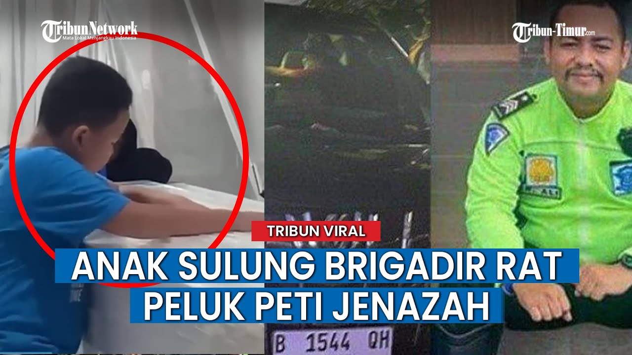 Seragam Polisi Brigadir RAT Digantung di Teras Rumah Duka hingga Anaknya Peluk Peti Jenazah