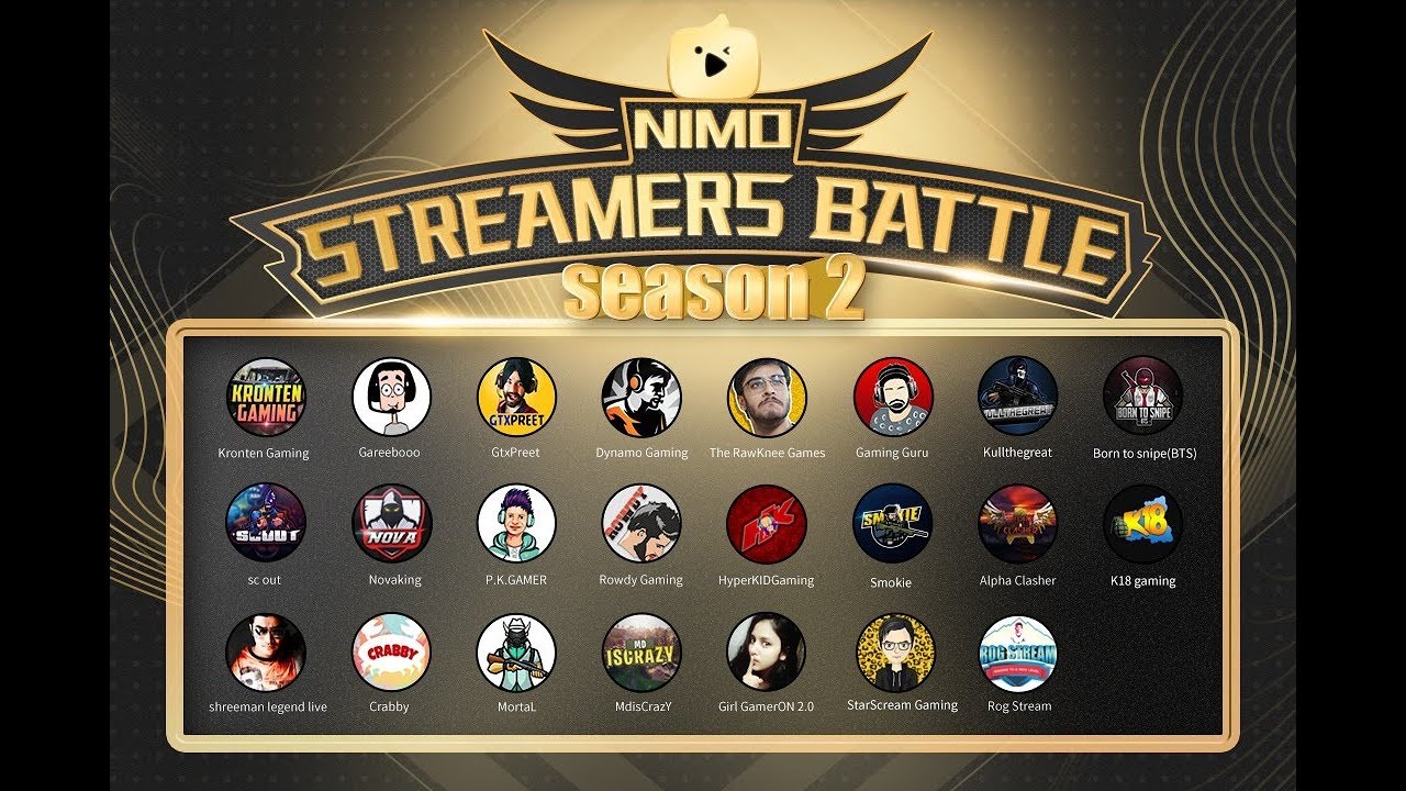 PUBG MOBILE | NIMOTV STREAMER TOURNAMENT 2  | Youtuber VS Youtuber Battle LETS GO BOYZZZ