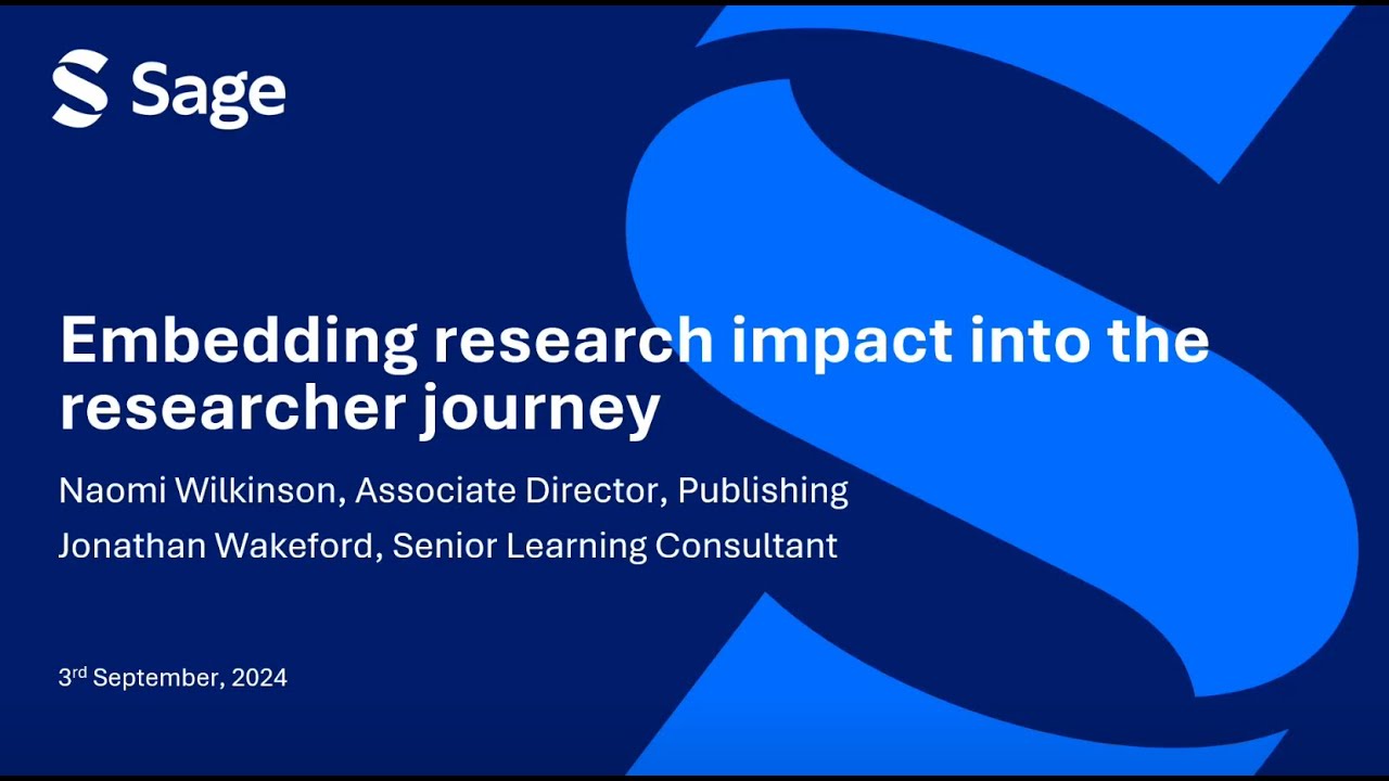 Embedding research impact into the researcher journey - Epigeum's Vitae Presentation