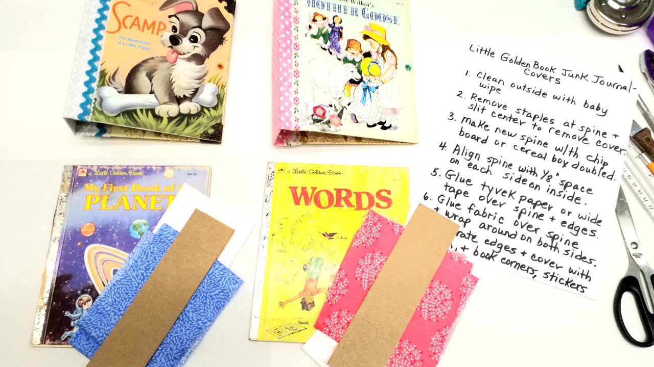 Making Covers For Little Golden Book Junk Journals