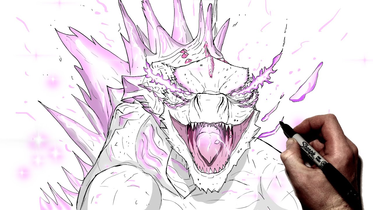How To Draw Super Charging Godzilla | Step By Step | G X K New Empire