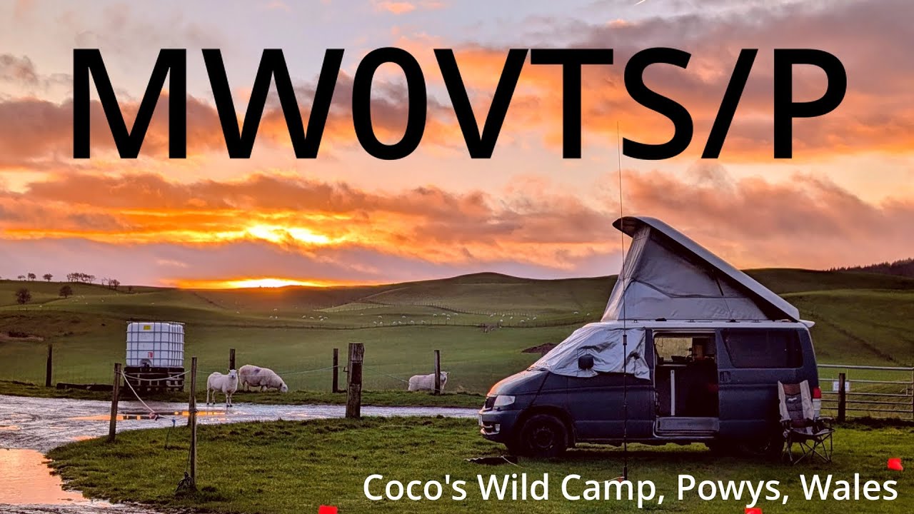 Amateur radio portable ops at Coco's Wild Camp, Wales