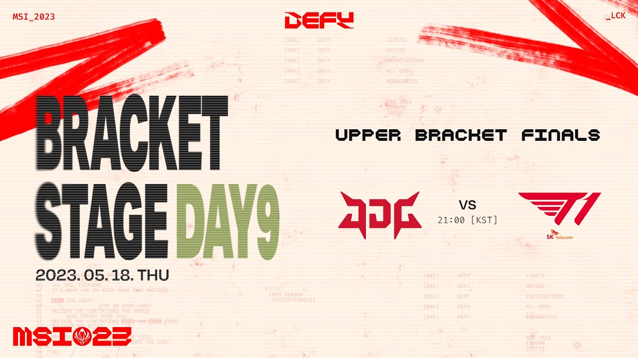 JDG vs. T1 | 브래킷 스테이지 Day9 | 2023 MSI