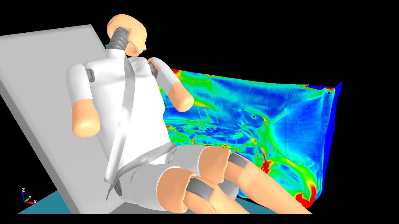No.397 Side impact sled test simulation using EuroSID-2re dummy model (2020 Remake version)