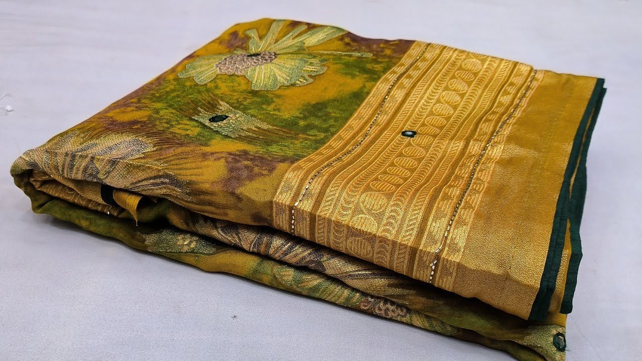 New Fancy Blouse saree|Bandej Saree|Semi Dola Silk Saree#newfancysaree #sadi 