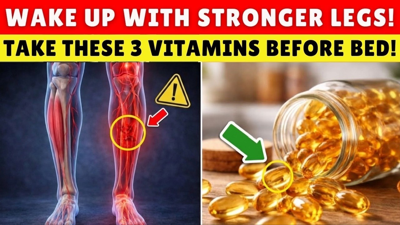 Over 60? Take These 3 Bedtime Vitamins to Wake Up with Stronger Legs | Senior Health & Wellness