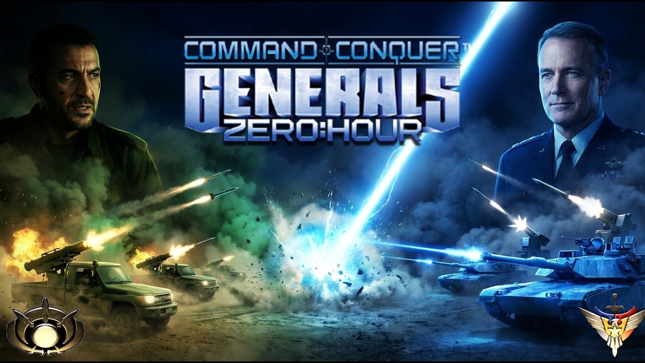 USA Laser General 1 vs 7 Hard GLA TOXIN General | GENERALS Zero Hour #rts #strategyok #cnc #strategy