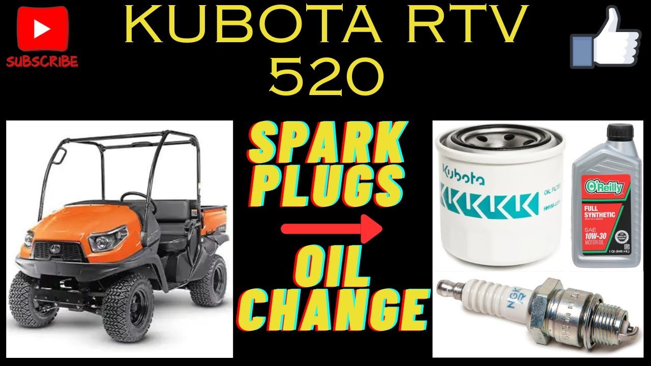 Замена масла, свечей зажигания и проверка уровня жидкостей в Kubota RTV 520.