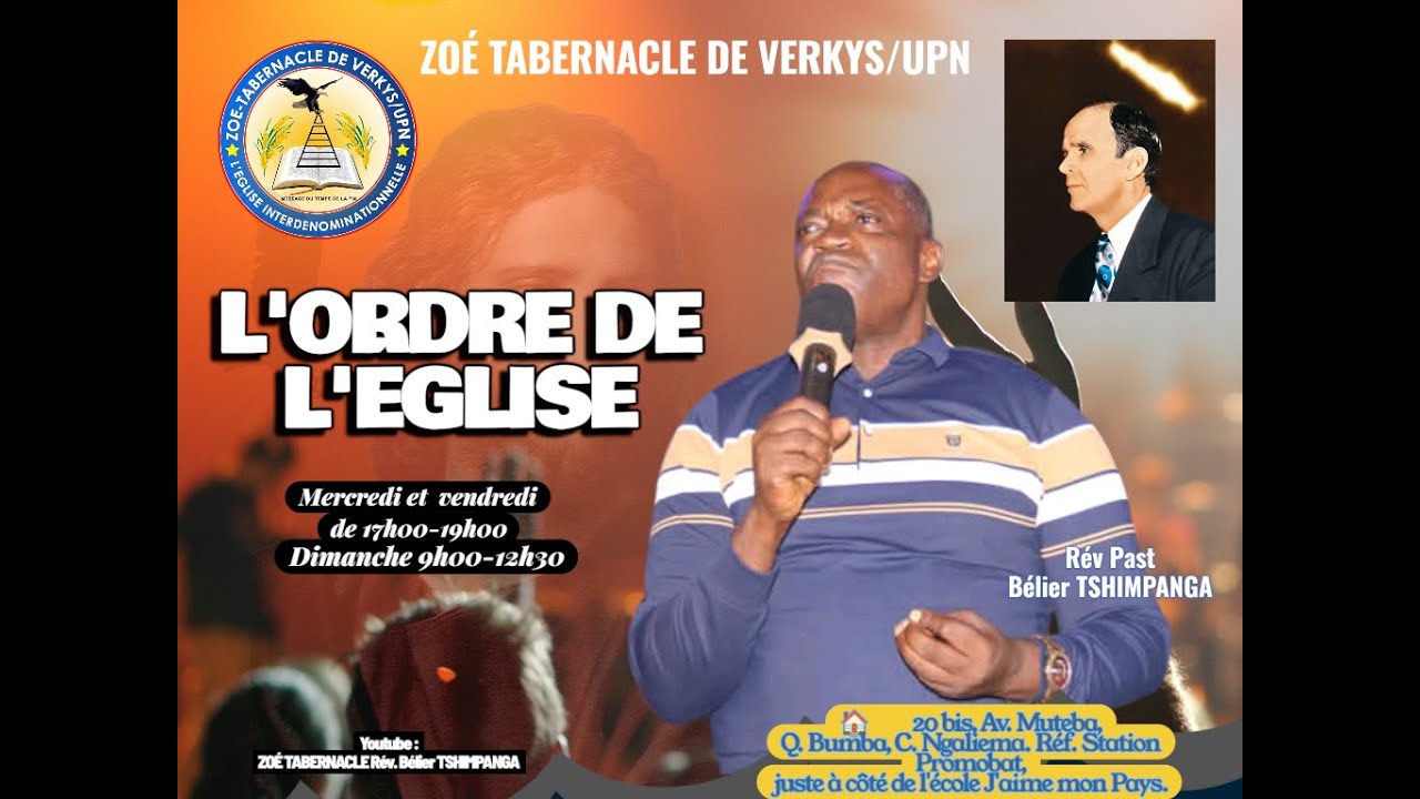 Vendredi 23/01/2026, Rév Past Bélier TSHIMPANGA, L'ORDRE DE L'EGLISE