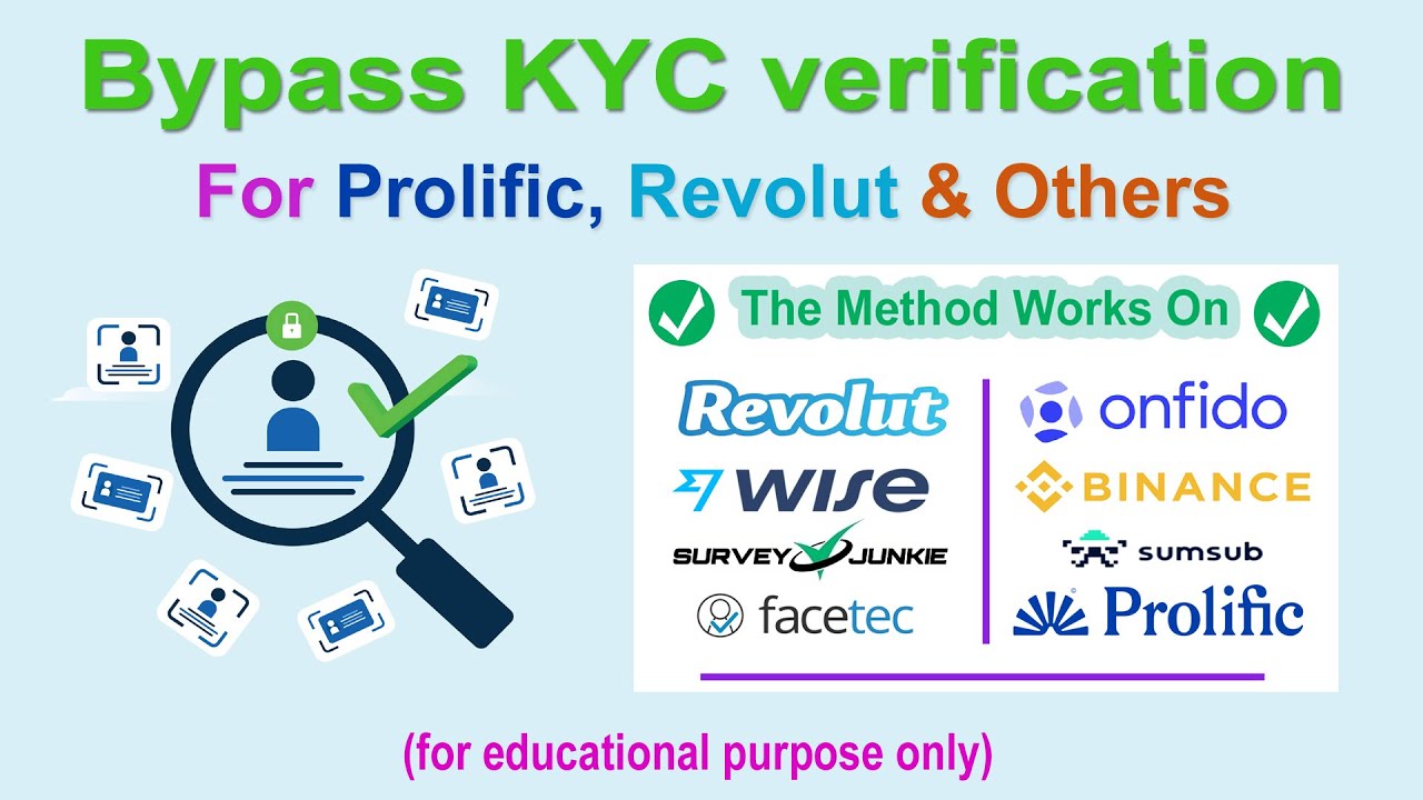 Bypass Prolific Verification | Bypass Revolut Verification | Bypass Onfido Verification | Bypass Kyc