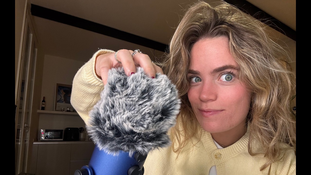 asmr trying the FLUFFY mic cover for the first time!! 🩷🗣️🦄😁