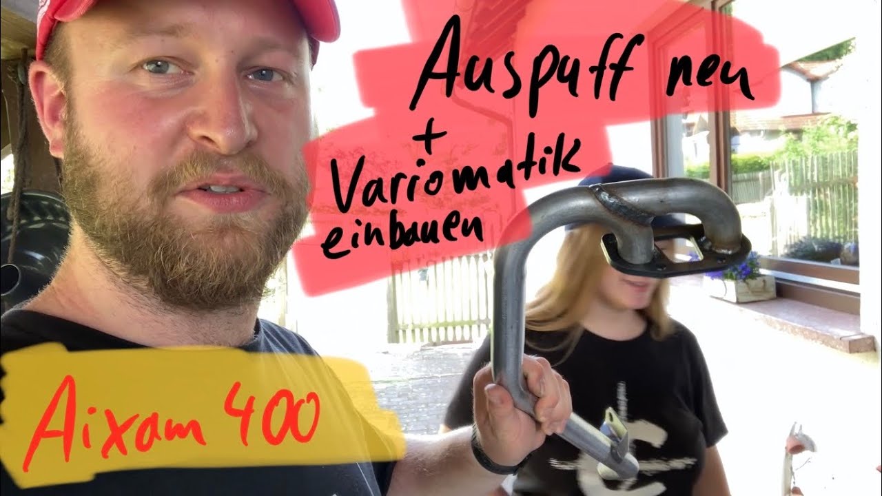 Aixam 400 - Auspuff neu - Variomatik wieder einbauen