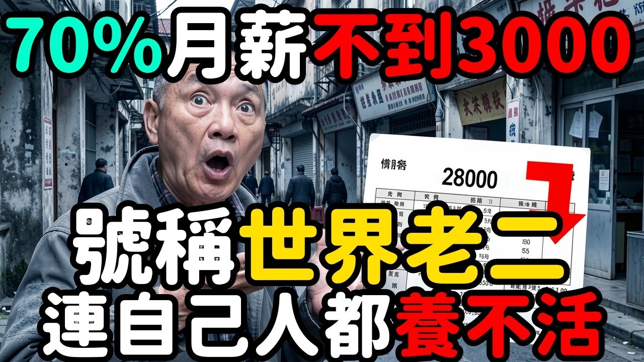 70%縣城月薪不到3000；號稱世界老二養不起自己人 | 馬一峰