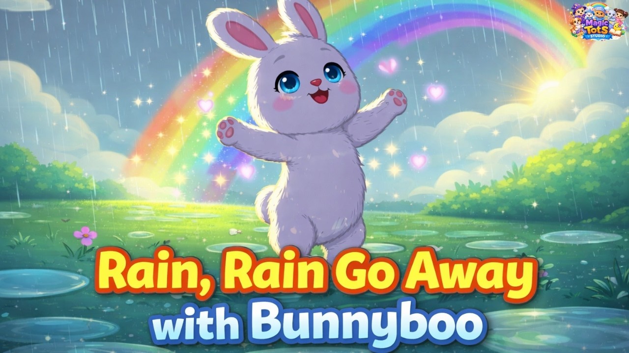 Rain Rain Go Away ☔ | A Classic Nursery Rhyme | With Bunnyboo 🐰 | Magic Tots Studio