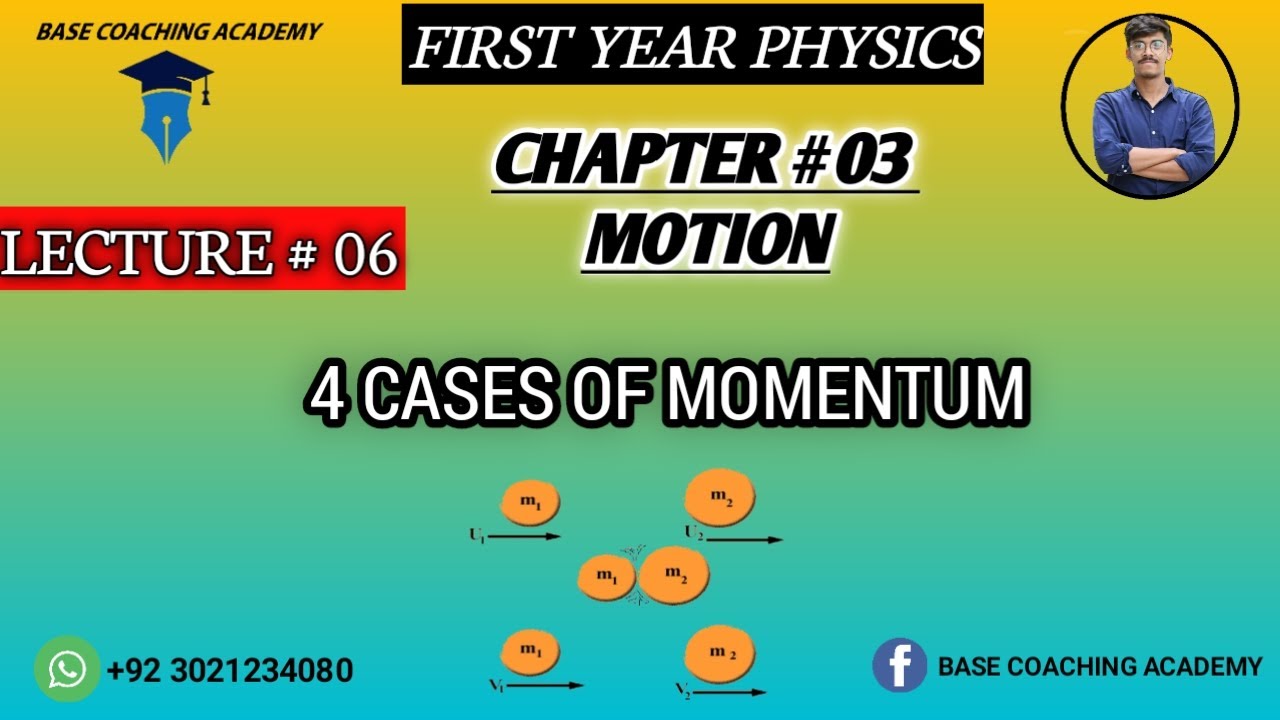 XI PHYSICS | THEORY LECTURE # 06 [ 4 CASES OF MOMENTUM ] .
