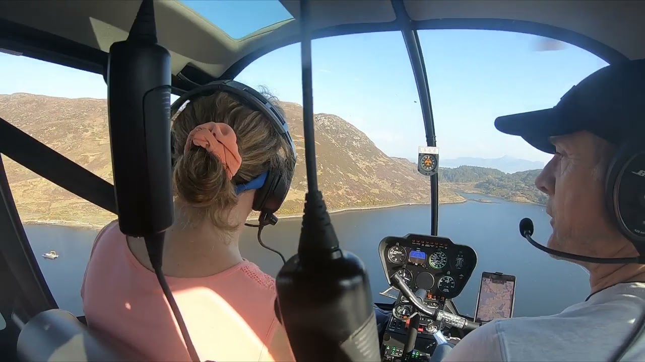 Helicopter trip from Claggan Ballycroy to Blacksod then onto Clew Bay