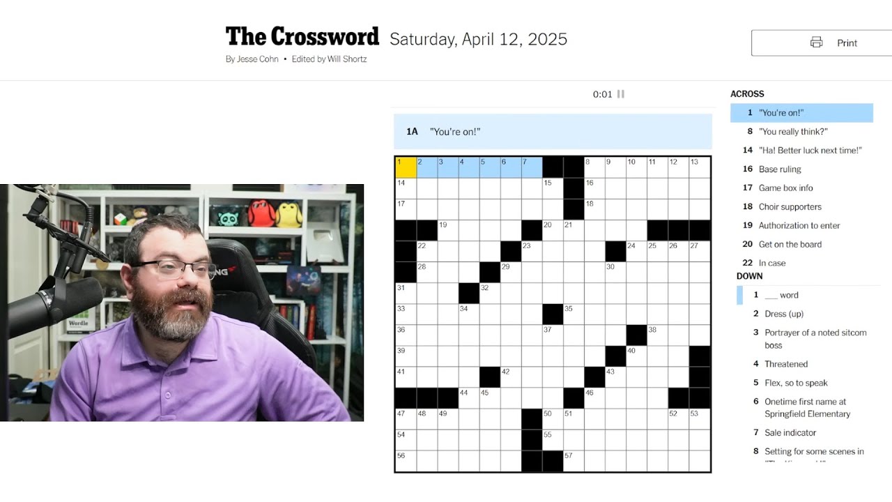 Learning Crossword Week 48 | NYT Crossword Saturday April 12th, 2025