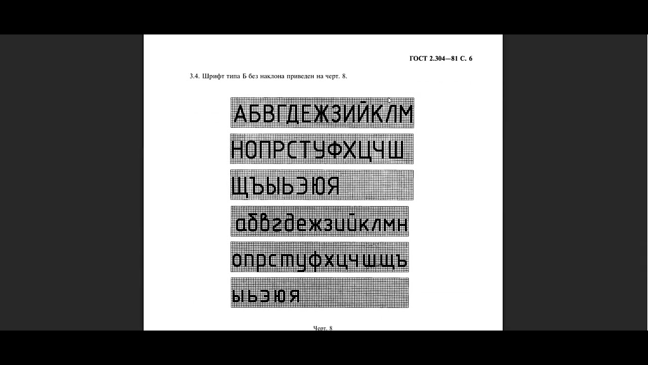 ЕСКД: ГОСТ 2.304 - Шрифты