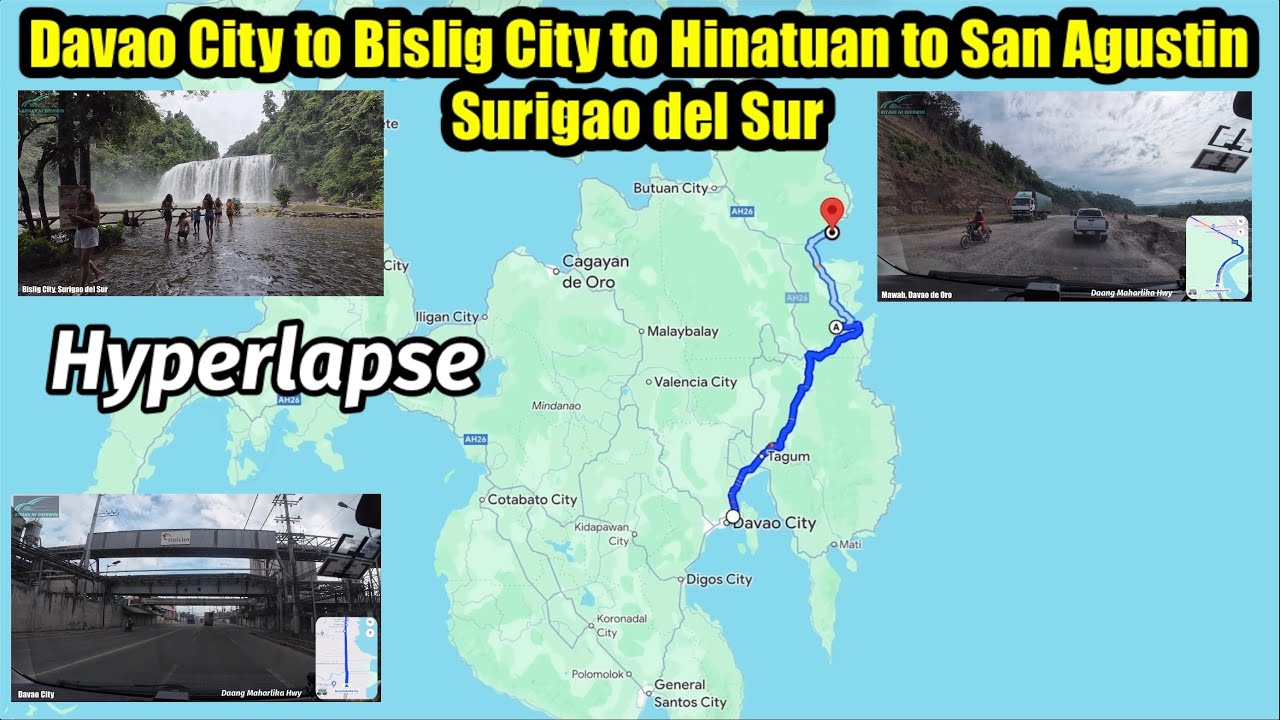 Davao City to Bisllig City (Tinuy-an Falls to Enchantedf River to Britania Island