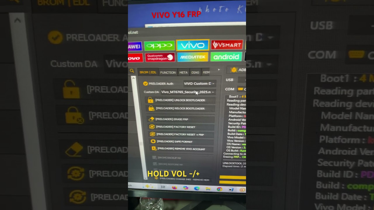 Vivo Y16 ( PD2216F ) Frp  Unlock Tool#vivofrp #unlocktool #userlock