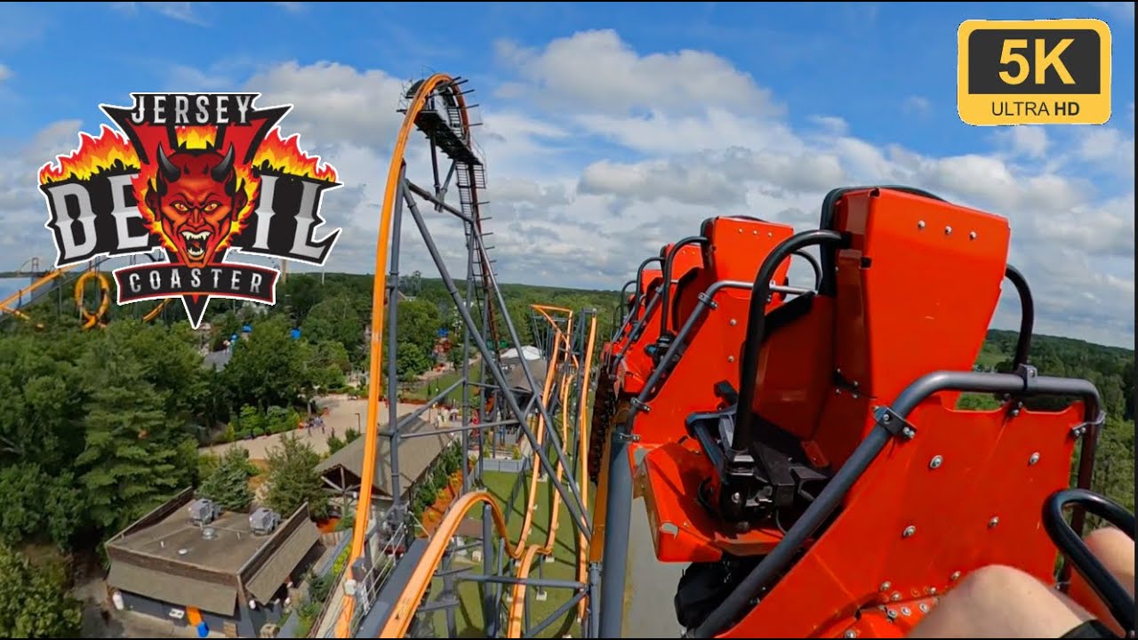 Jersey Devil Back Row POV [5K] Six Flags Great Adventure