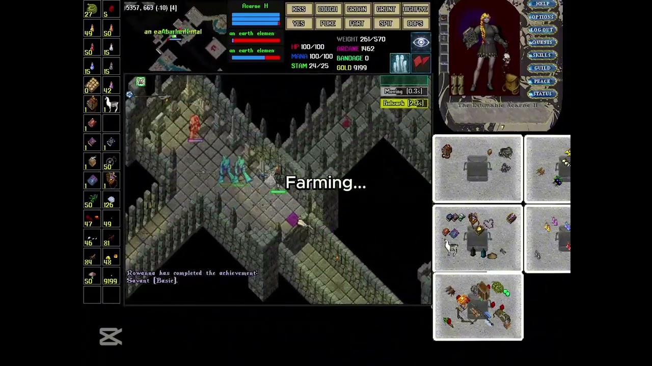 UO Outlands. Gadget Trapper Just level at Masoleum. 울티마온라인 아웃랜드 트래퍼 마솔레움 던전 사냥
