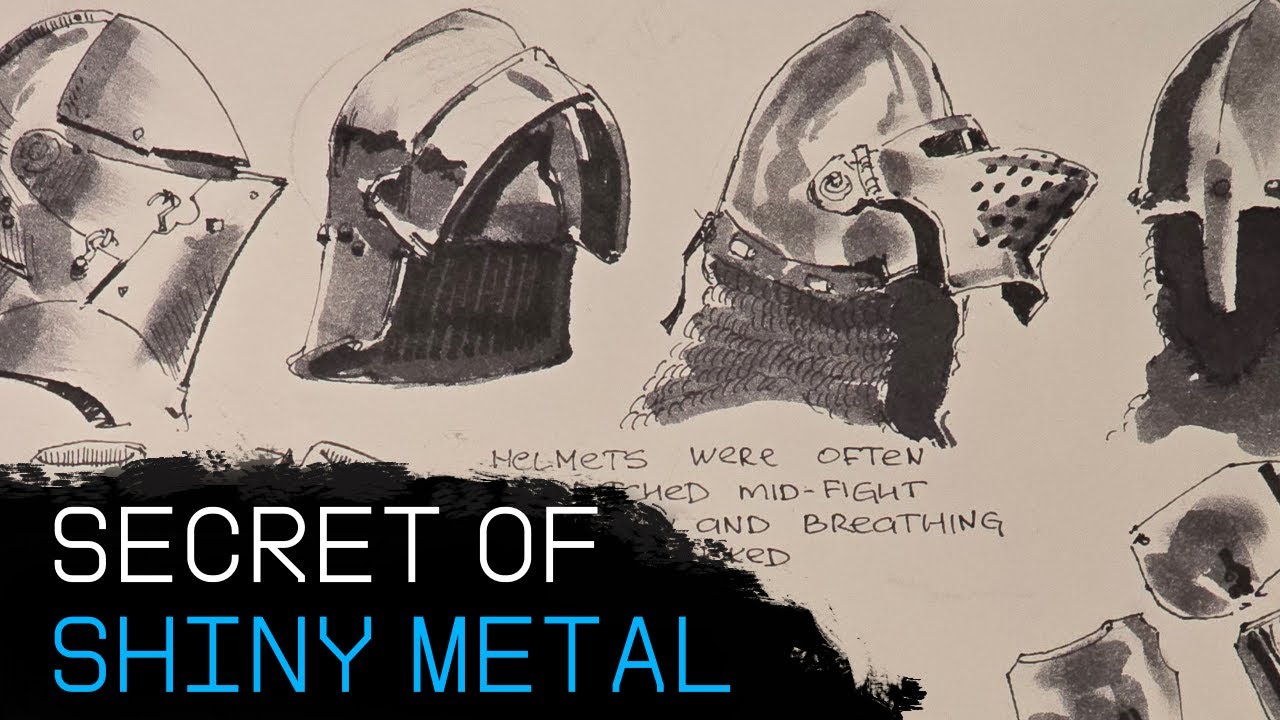 How to draw polished surfaces. (Knights Armor)