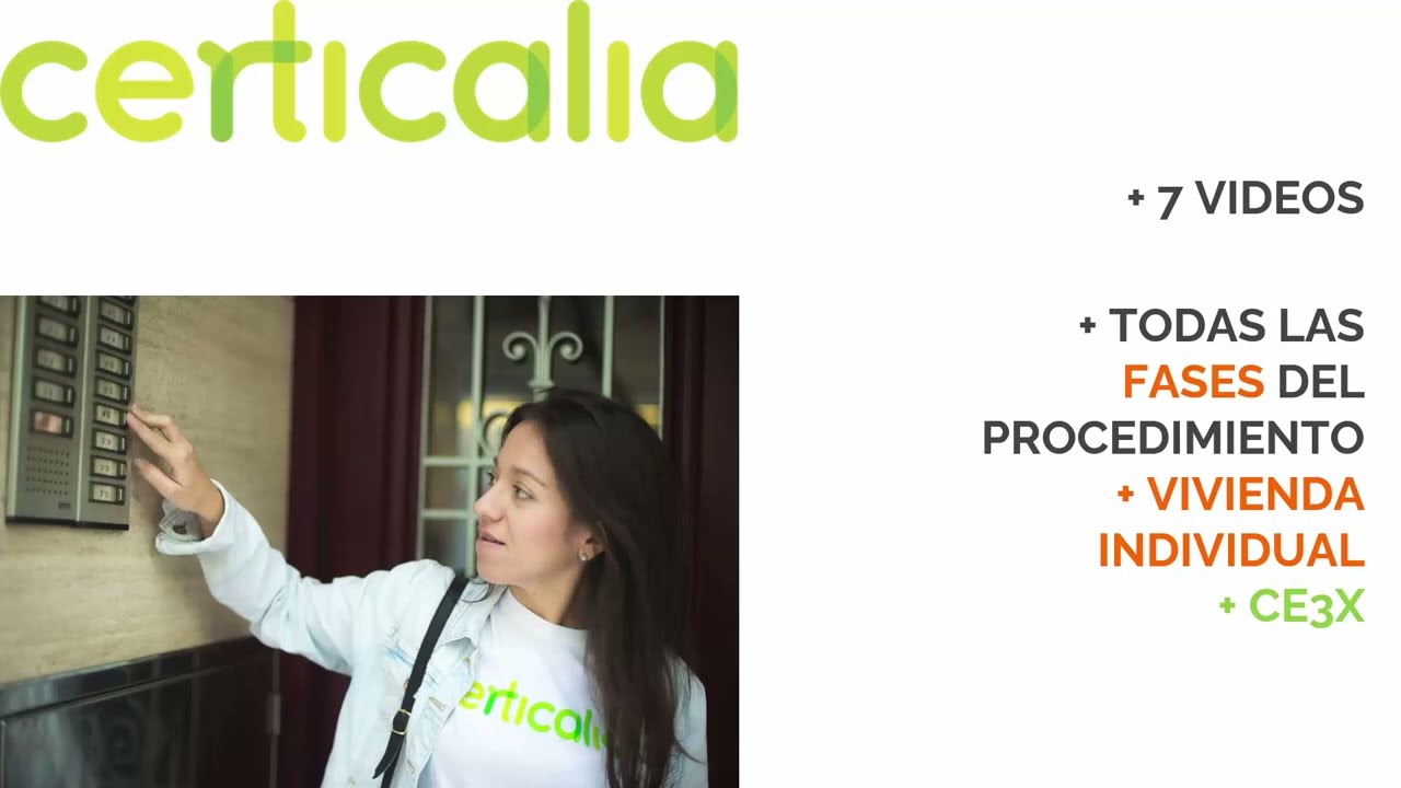 Vídeo 1. Curso de certificación energética para vivienda existente con CE3X