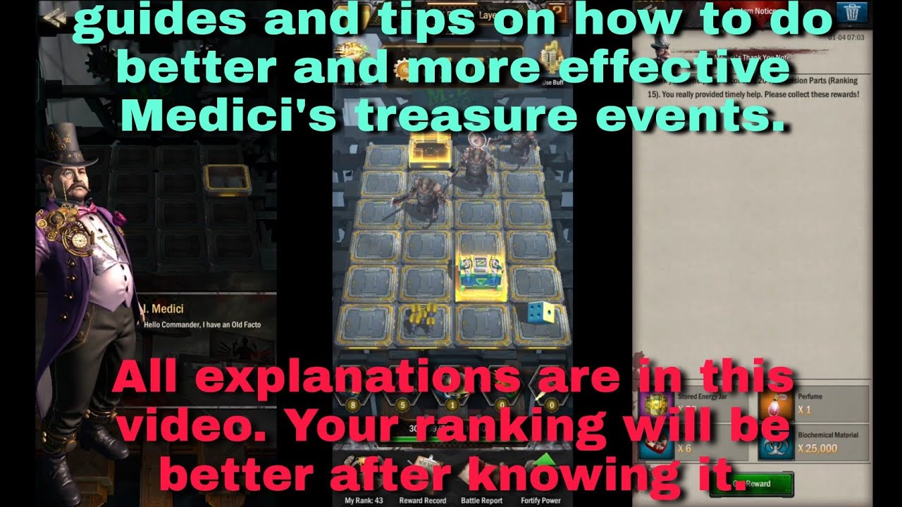 best guide and tips for doing Medici's treasure event. you will be better after knowing all this.