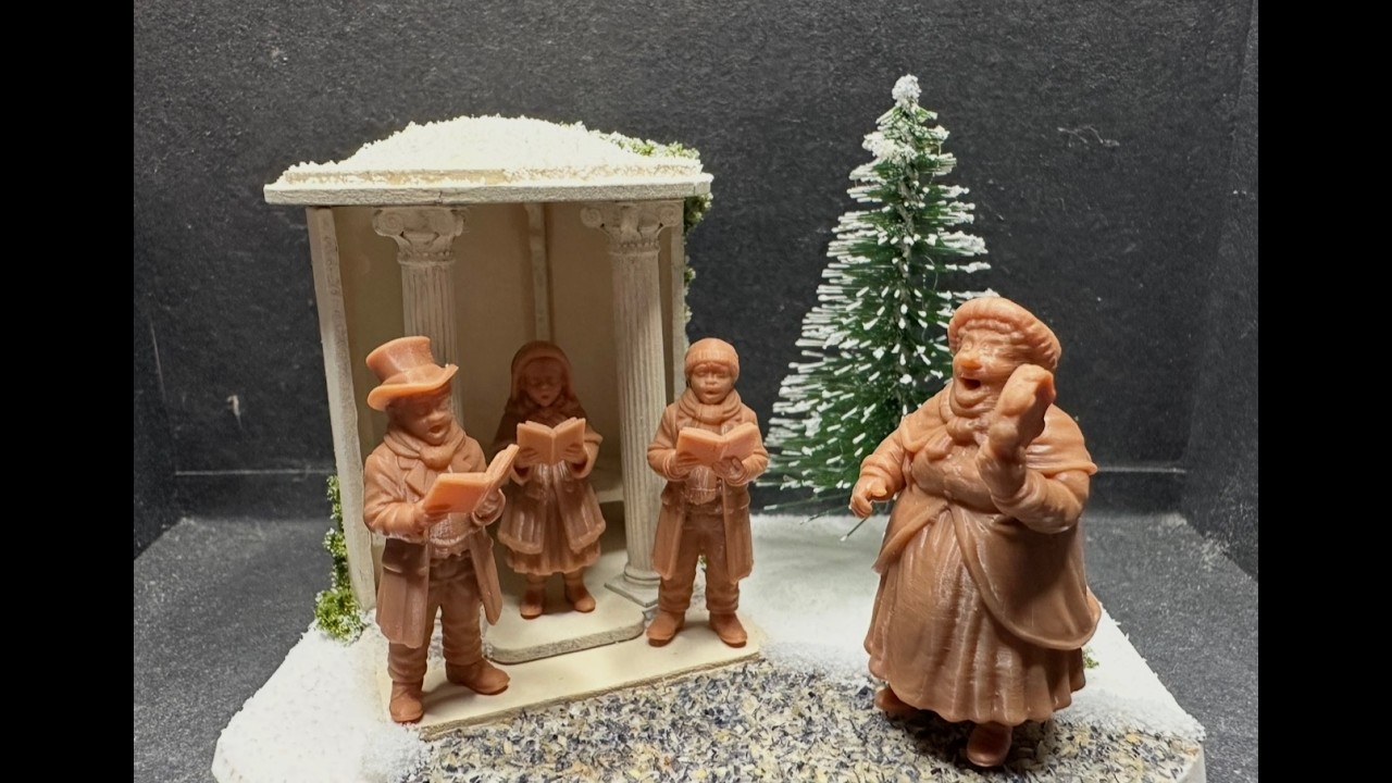 Building a 1:48 Christmas Village: A Place for the Carol Singers